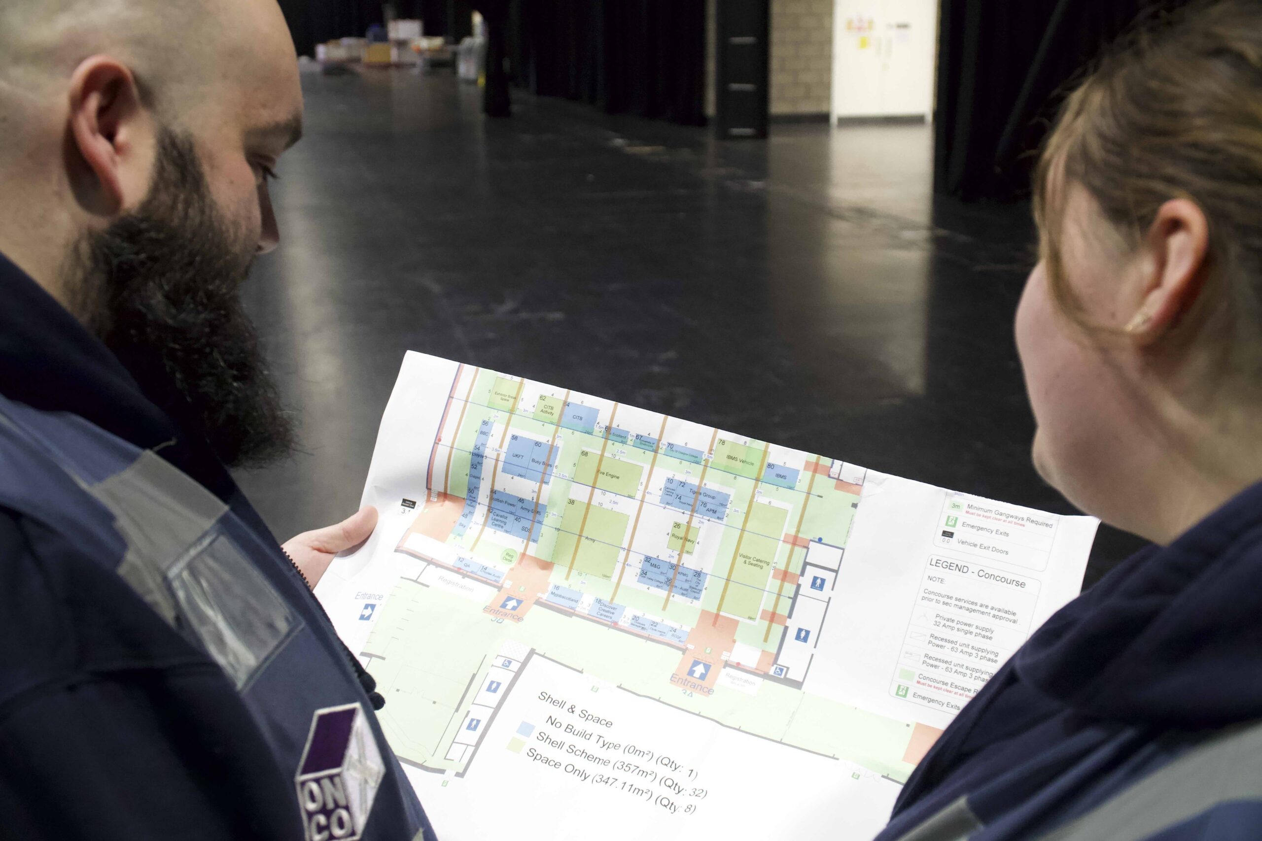Exhibition floor plan in action